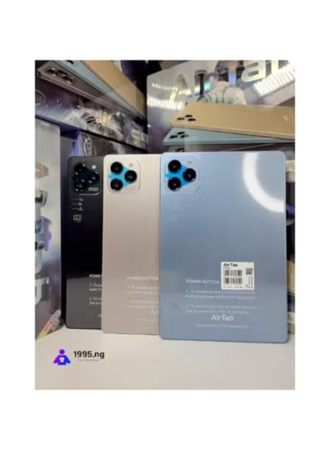 AIR TAB تابلت PG02 10 إنش 5G أندرويد 15 مع 24 جيجابايت رام و 1 تيرابايت تخزين – شاشة INCELL HD، معالج ثماني النواة، شريحة مزدوجة 5G LTE، كاميرات أمامية 36 ميجابكسل + خلفية 20 ميجابكسل، بطارية 10,000 مللي أمبير، GPS وصوت ستيريو، أزرق نحيف - Image 3